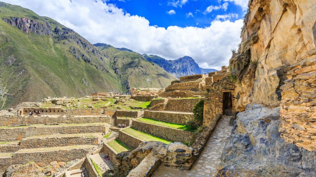 The impressive Inca terraces of Ollantaytambo fortress, one of the most important Sacred Valley cultural experiences - Peru Hikers