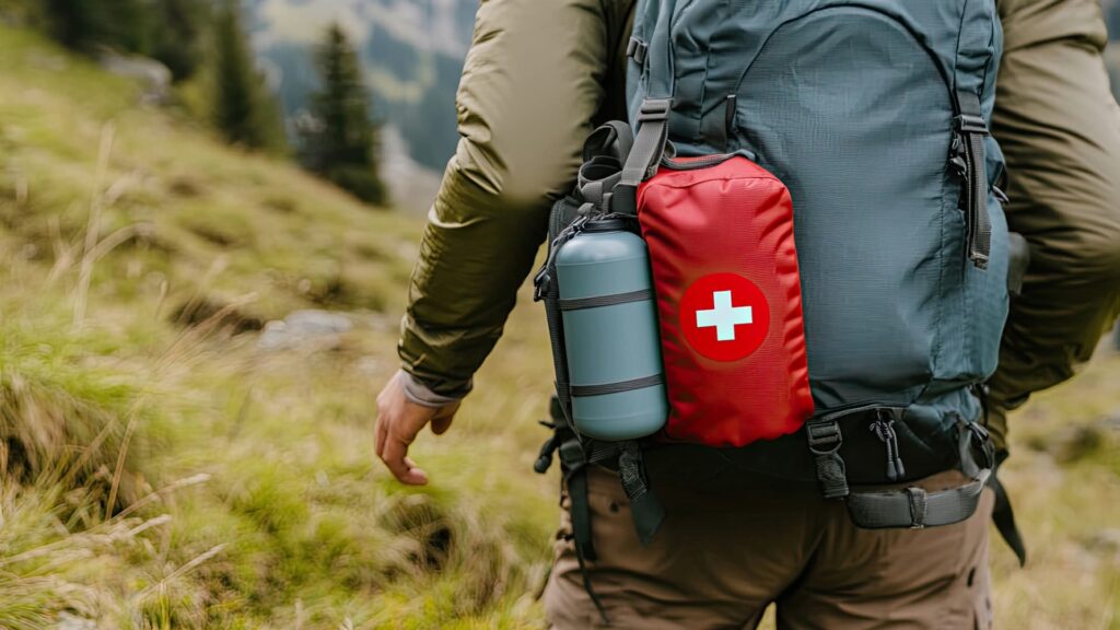 A Peru Hikers guide assisting a trekker with an emergency oxygen tank on the Inca Trail, highlighting our commitment to high-altitude safety.